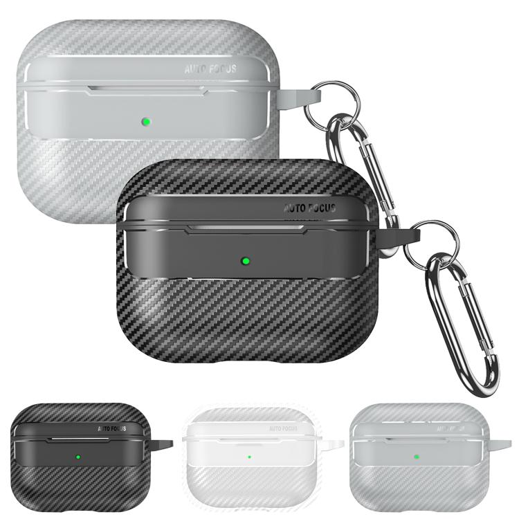 Custodia per auricolari XDcase con texture in fibra di carbonio e gancio., For AirPods Pro 3, For AirPods 4