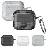 Custodia per auricolari AirPods Pro 3 e 4 in fibra di carbonio