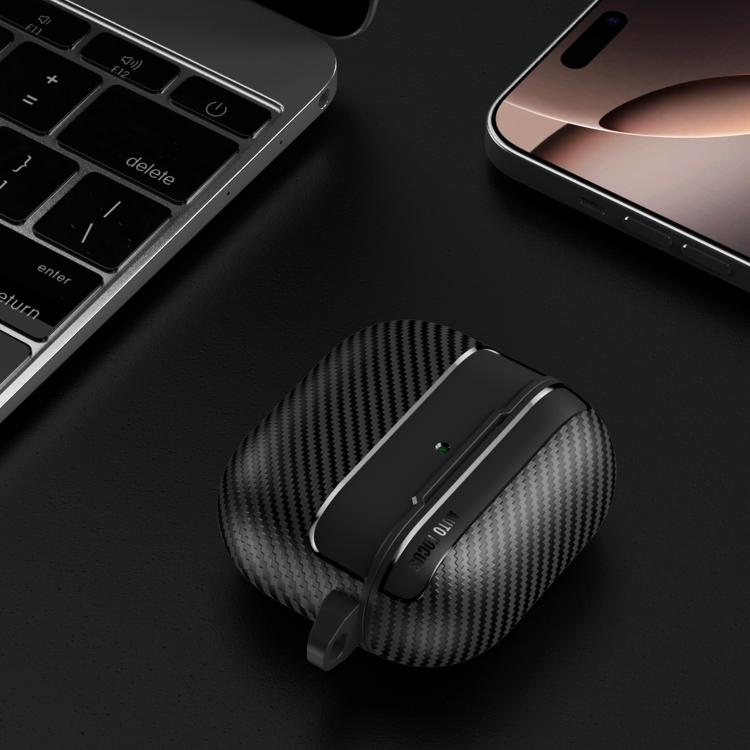 Custodia per auricolari AirPods Pro 3 e 4 in fibra di carbonio