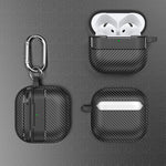 Custodia per auricolari AirPods Pro 3 e 4 in fibra di carbonio