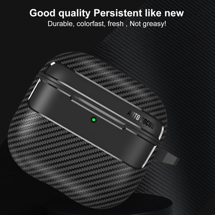 Custodia per auricolari AirPods Pro 3 e 4 in fibra di carbonio