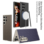 Custodia magnetica per telefono GKK Skin Feel in pelle curva, nylon, For Samsung Galaxy S26 Ultra 5G
