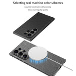 Custodia magnetica per telefono GKK Skin Feel in pelle curva, nylon, For Samsung Galaxy S26 Ultra 5G