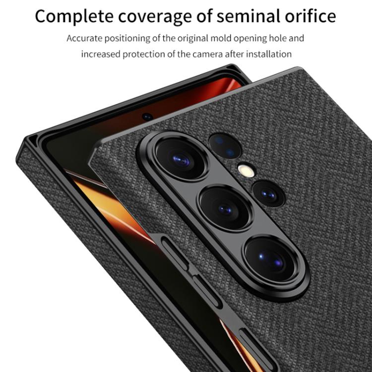 Custodia magnetica per telefono GKK Skin Feel in pelle curva, nylon, For Samsung Galaxy S26 Ultra 5G