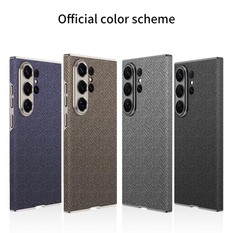 Custodia magnetica per telefono GKK Skin Feel in pelle curva, nylon, For Samsung Galaxy S26 Ultra 5G