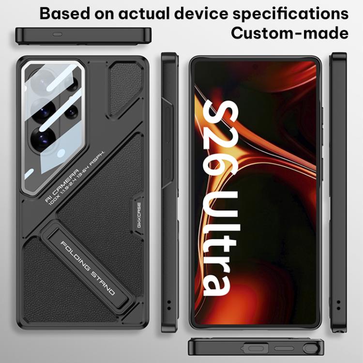 Custodia per telefono GKK Wide Vision in pelle con meccanismo e supporto, For Samsung Galaxy S26 Ultra 5G