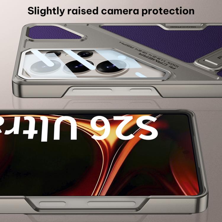 Custodia per telefono GKK Wide Vision in pelle con meccanismo e supporto, For Samsung Galaxy S26 Ultra 5G
