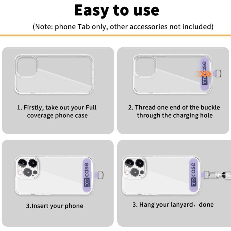 XDcase 5 pezzi Connettore patch per cordino per cellulare con linguetta di fissaggio per telefono