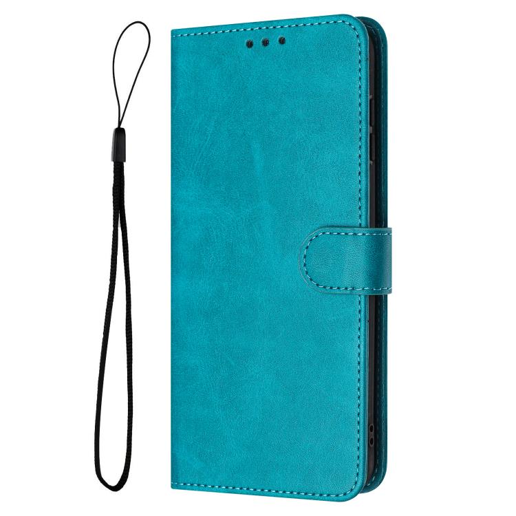 Custodia a libro per telefono in pelle con texture di vitello tinta unita., For Samsung Galaxy A57 5G
