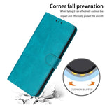 Custodia a libro per telefono in pelle con texture di vitello tinta unita., For Samsung Galaxy A57 5G