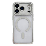 Custodia magnetica per telefono in acrilico trasparente galvanizzato con strass, For iPhone 17 Pro Max, For iPhone 17 Pro, For iPhone 17, For iPhone Air