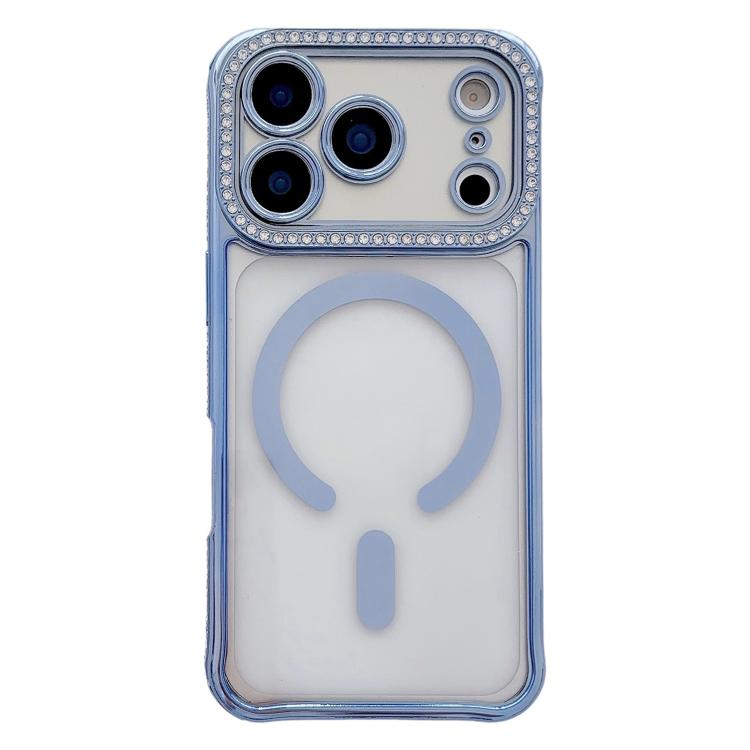 Custodia magnetica per telefono in acrilico trasparente galvanizzato con strass, For iPhone 17 Pro Max, For iPhone 17 Pro, For iPhone 17, For iPhone Air