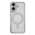 Custodia magnetica per telefono in acrilico trasparente galvanizzato con strass, For iPhone 17 Pro Max, For iPhone 17 Pro, For iPhone 17, For iPhone Air
