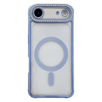 Custodia magnetica per telefono in acrilico trasparente galvanizzato con strass, For iPhone 17 Pro Max, For iPhone 17 Pro, For iPhone 17, For iPhone Air