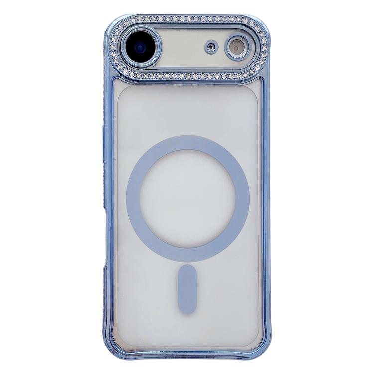 Custodia magnetica per telefono in acrilico trasparente galvanizzato con strass, For iPhone 17 Pro Max, For iPhone 17 Pro, For iPhone 17, For iPhone Air