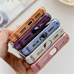 Custodia magnetica per telefono in acrilico trasparente galvanizzato con strass, For iPhone 17 Pro Max, For iPhone 17 Pro, For iPhone 17, For iPhone Air