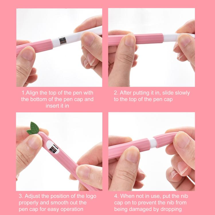 Custodia in silicone antiscivolo con motivo frutta e verdura per penna stilo XDcase., For Apple Pencil Pro / 2
