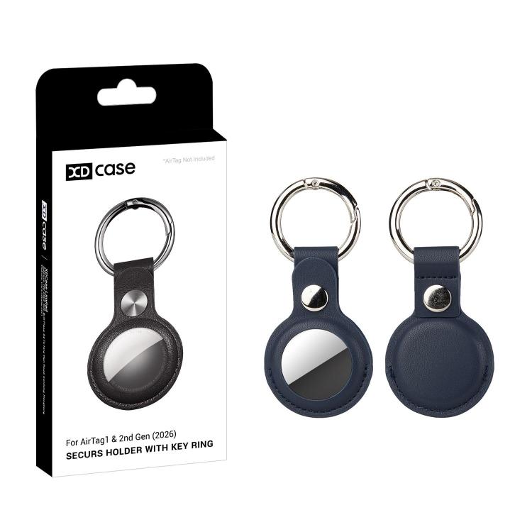 Custodia protettiva XDcase in pelle vegana con anello in metallo, 1PC (Blue), 1PC (Brown), 1PC (Grey), 1PC (Black), 1PC (Red)