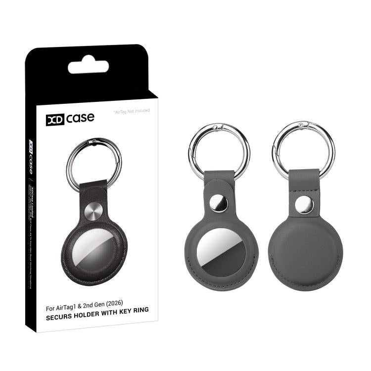 Custodia protettiva XDcase in pelle vegana con anello in metallo, 1PC (Blue), 1PC (Brown), 1PC (Grey), 1PC (Black), 1PC (Red)