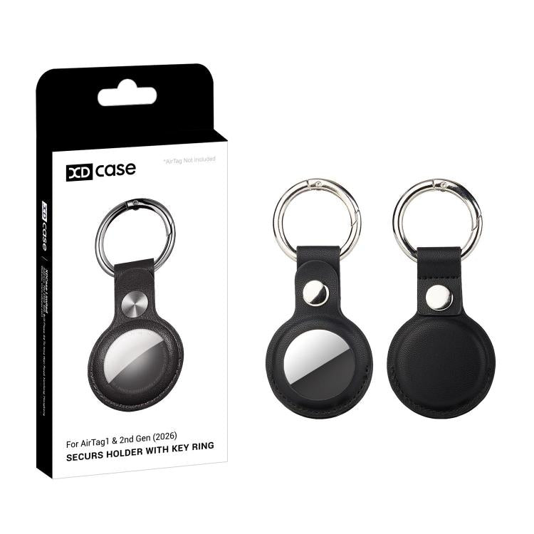 Custodia protettiva XDcase in pelle vegana con anello in metallo, 1PC (Blue), 1PC (Brown), 1PC (Grey), 1PC (Black), 1PC (Red)