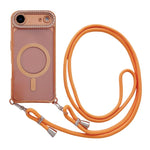 Custodia magnetica per telefono in acrilico trasparente galvanizzato con strass e cordino da collo., For iPhone 17 Pro Max, For iPhone 17 Pro, For iPhone 17, For iPhone Air
