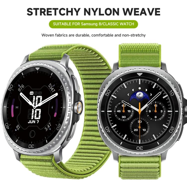 Cinturino per orologio in nylon con fibbia a paracadute e motivo montano xDfind, For Samsung Galaxy Watch8 / Watch8 Classic