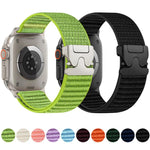 Cinturino per orologio in nylon con fibbia a paracadute e motivo montano xDfind, For Apple Watch 42 / 44 / 45 / 46 / 49mm, For Apple Watch 38 / 40 / 41 / S10 42mm