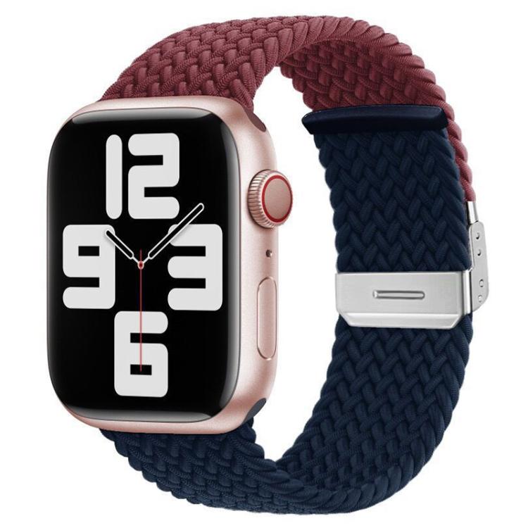 Cinturino per orologio xDfind in nylon intrecciato con cuciture e fibbia, For Apple Watch 42 / 44 / 45 / 46 / 49mm, For Apple Watch 38 / 40 / 41 / S10 42mm