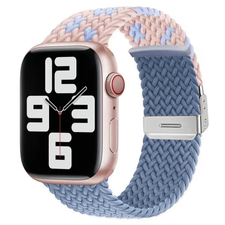 Cinturino per orologio xDfind in nylon intrecciato con cuciture e fibbia, For Apple Watch 42 / 44 / 45 / 46 / 49mm, For Apple Watch 38 / 40 / 41 / S10 42mm