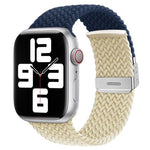 Cinturino per orologio xDfind in nylon intrecciato con cuciture e fibbia, For Apple Watch 42 / 44 / 45 / 46 / 49mm, For Apple Watch 38 / 40 / 41 / S10 42mm