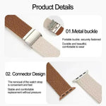 Cinturino per orologio xDfind in nylon intrecciato con cuciture e fibbia, For Apple Watch 42 / 44 / 45 / 46 / 49mm, For Apple Watch 38 / 40 / 41 / S10 42mm