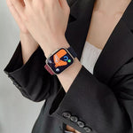 Cinturino per orologio xDfind in nylon intrecciato con cuciture e fibbia, For Apple Watch 42 / 44 / 45 / 46 / 49mm, For Apple Watch 38 / 40 / 41 / S10 42mm