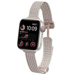 Cinturino per orologio xDfind con fibbia magnetica a forma di spiga di grano in acciaio inossidabile, For Apple Watch 42 / 44 / 45 / 46 / 49mm, For Apple Watch 38 / 40 / 41 / S10 42mm