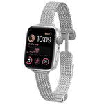 Cinturino per orologio xDfind con fibbia magnetica a forma di spiga di grano in acciaio inossidabile, For Apple Watch 42 / 44 / 45 / 46 / 49mm, For Apple Watch 38 / 40 / 41 / S10 42mm