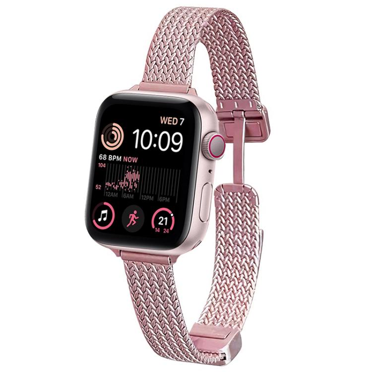 Cinturino per orologio xDfind con fibbia magnetica a forma di spiga di grano in acciaio inossidabile, For Apple Watch 42 / 44 / 45 / 46 / 49mm, For Apple Watch 38 / 40 / 41 / S10 42mm