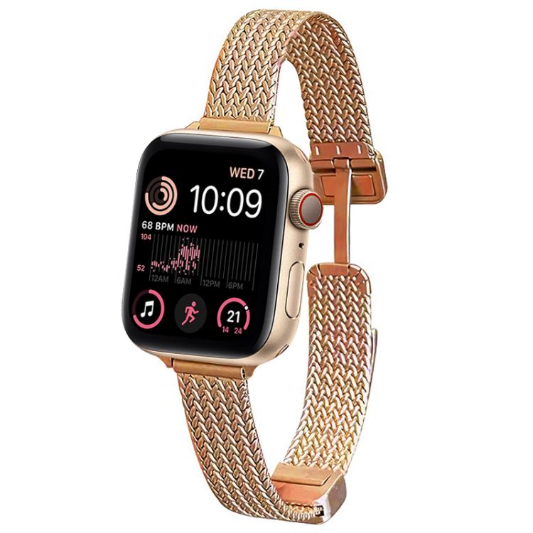 Cinturino per orologio xDfind con fibbia magnetica a forma di spiga di grano in acciaio inossidabile, For Apple Watch 42 / 44 / 45 / 46 / 49mm, For Apple Watch 38 / 40 / 41 / S10 42mm