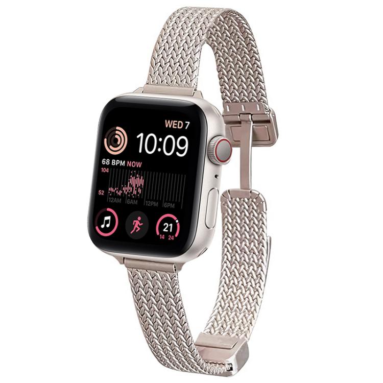 Cinturino per orologio xDfind con fibbia magnetica a forma di spiga di grano in acciaio inossidabile, For Apple Watch 42 / 44 / 45 / 46 / 49mm, For Apple Watch 38 / 40 / 41 / S10 42mm