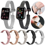 Cinturino per orologio xDfind con fibbia magnetica a forma di spiga di grano in acciaio inossidabile, For Apple Watch 42 / 44 / 45 / 46 / 49mm, For Apple Watch 38 / 40 / 41 / S10 42mm