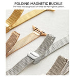Cinturino per orologio xDfind con fibbia magnetica a forma di spiga di grano in acciaio inossidabile, For Apple Watch 42 / 44 / 45 / 46 / 49mm, For Apple Watch 38 / 40 / 41 / S10 42mm
