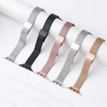 Cinturino per orologio xDfind con fibbia magnetica a forma di spiga di grano in acciaio inossidabile, For Apple Watch 42 / 44 / 45 / 46 / 49mm, For Apple Watch 38 / 40 / 41 / S10 42mm