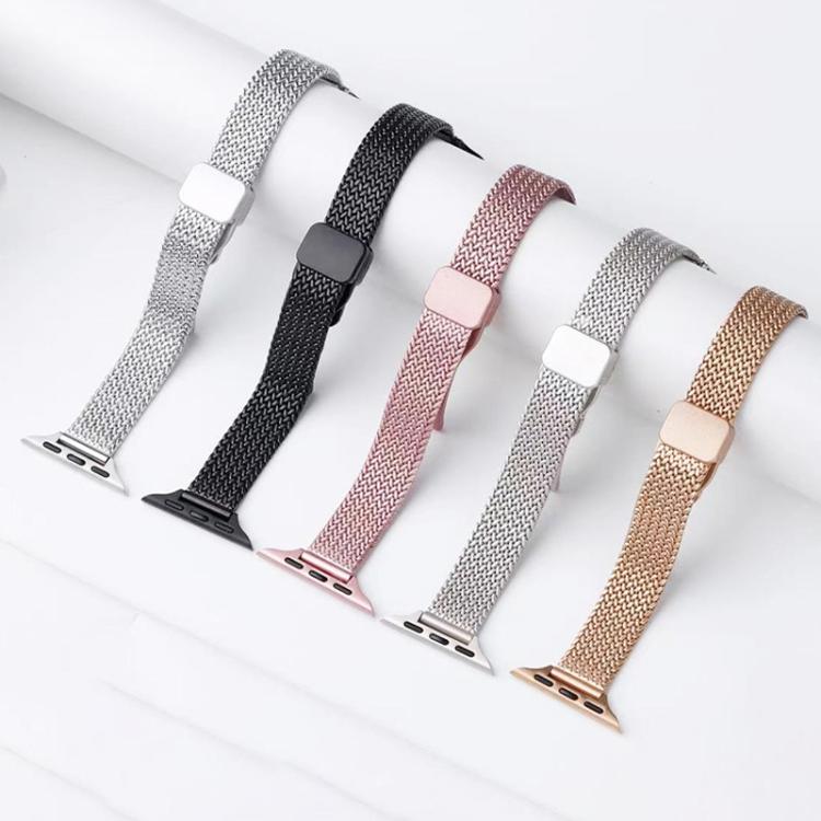 Cinturino per orologio xDfind con fibbia magnetica a forma di spiga di grano in acciaio inossidabile, For Apple Watch 42 / 44 / 45 / 46 / 49mm, For Apple Watch 38 / 40 / 41 / S10 42mm