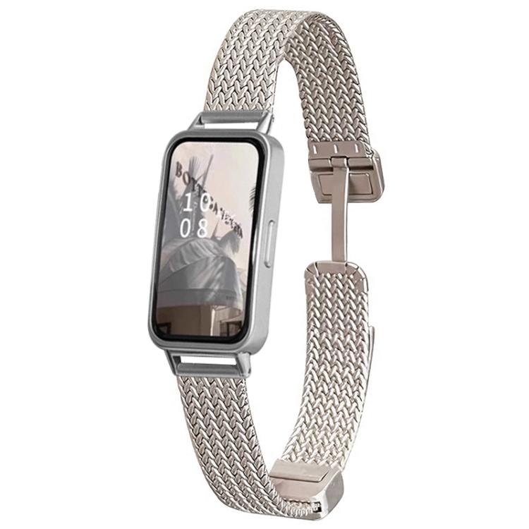 Cinturino per orologio xDfind con fibbia magnetica a forma di spiga di grano in acciaio inossidabile, For Huawei Watch Fit4 Pro / Fit4 / Fit3, For Huawei Band 10 / 9 / 8