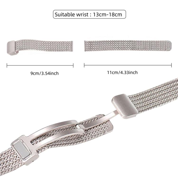 Cinturino per orologio xDfind con fibbia magnetica a forma di spiga di grano in acciaio inossidabile, For Huawei Watch Fit4 Pro / Fit4 / Fit3, For Huawei Band 10 / 9 / 8
