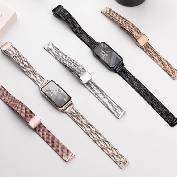 Cinturino per orologio xDfind con fibbia magnetica a forma di spiga di grano in acciaio inossidabile, For Huawei Watch Fit4 Pro / Fit4 / Fit3, For Huawei Band 10 / 9 / 8