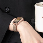 Cinturino per orologio xDfind con fibbia magnetica a forma di spiga di grano in acciaio inossidabile, For Huawei Watch Fit4 Pro / Fit4 / Fit3, For Huawei Band 10 / 9 / 8