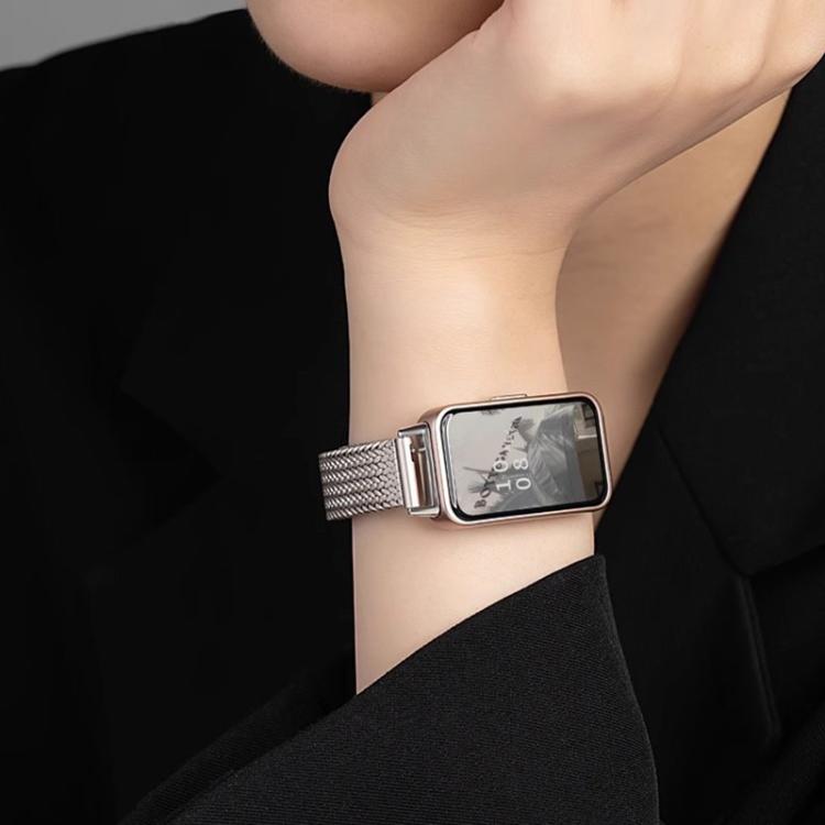 Cinturino per orologio xDfind con fibbia magnetica a forma di spiga di grano in acciaio inossidabile, For Huawei Watch Fit4 Pro / Fit4 / Fit3, For Huawei Band 10 / 9 / 8