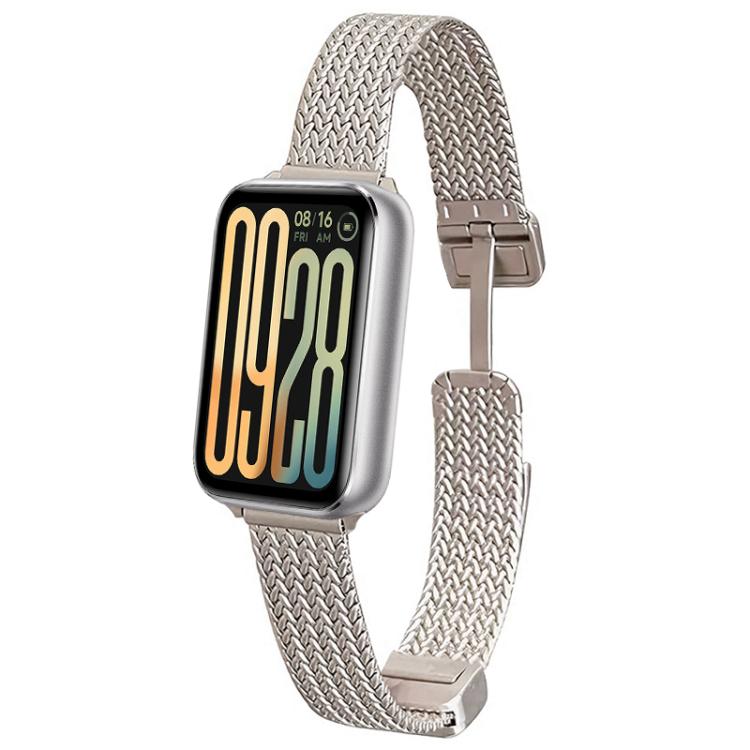 Cinturino per orologio xDfind con fibbia magnetica a forma di spiga di grano in acciaio inossidabile, For Xiaomi Band 10 Pro / 9 Pro / Redmi Watch 6, For Xiaomi Smart Band 10 / 9 / 8 NFC