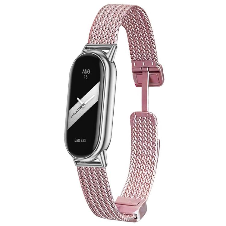 Cinturino per orologio xDfind con fibbia magnetica a forma di spiga di grano in acciaio inossidabile, For Xiaomi Band 10 Pro / 9 Pro / Redmi Watch 6, For Xiaomi Smart Band 10 / 9 / 8 NFC