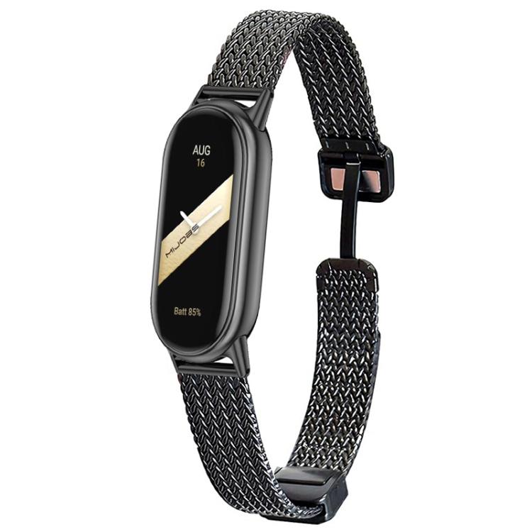 Cinturino per orologio xDfind con fibbia magnetica a forma di spiga di grano in acciaio inossidabile, For Xiaomi Band 10 Pro / 9 Pro / Redmi Watch 6, For Xiaomi Smart Band 10 / 9 / 8 NFC