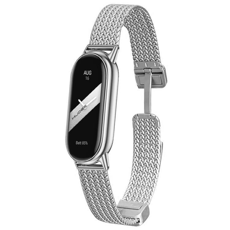 Cinturino per orologio xDfind con fibbia magnetica a forma di spiga di grano in acciaio inossidabile, For Xiaomi Band 10 Pro / 9 Pro / Redmi Watch 6, For Xiaomi Smart Band 10 / 9 / 8 NFC